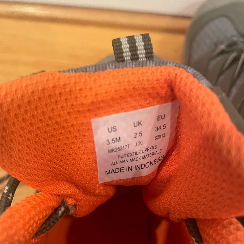 Kids Green and Orange Hiking Boots